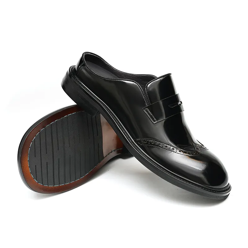 Genuine Leather Business Shoes, Sandals, 23710 - Image 3