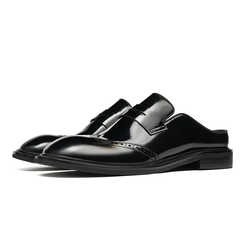 Genuine Leather Business Shoes, Sandals, 23710 - Image 7