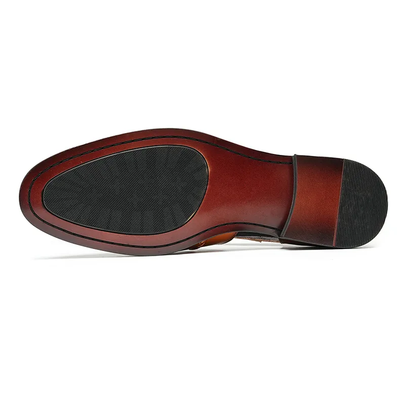 Genuine Leather Business Shoes, Sandals, 23715 - Image 6