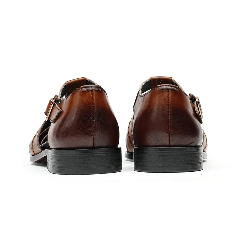 Genuine Leather Business Shoes, Sandals, 23715 - Image 7