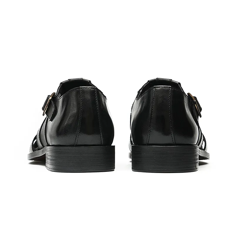 Genuine Leather Business Shoes, Sandals, 23718 - Image 8